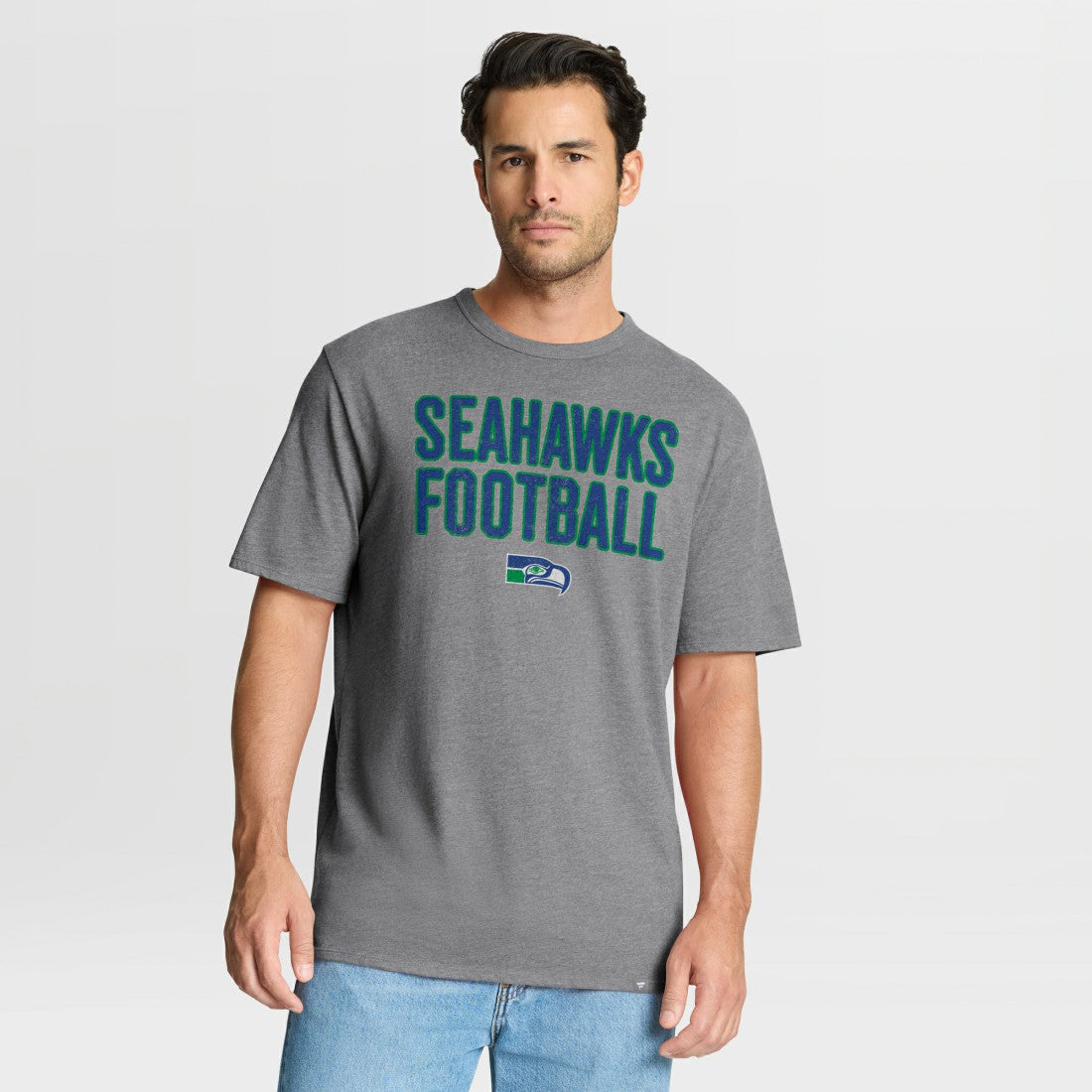Seattle Seahawks First Down Tribute Tri-Blend T-Shirt Heather Gray - Fanatics