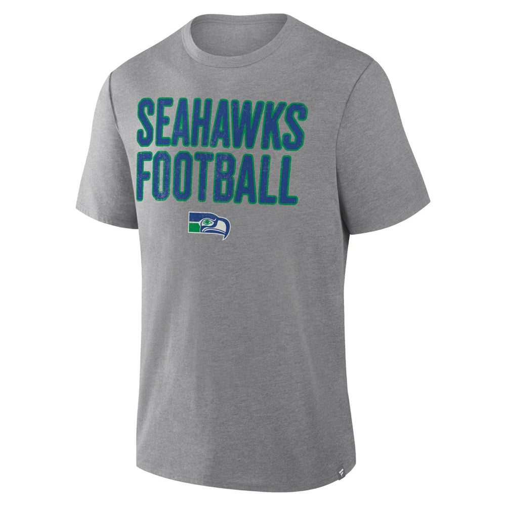 Seattle Seahawks First Down Tribute Tri-Blend T-Shirt Heather Gray - Fanatics
