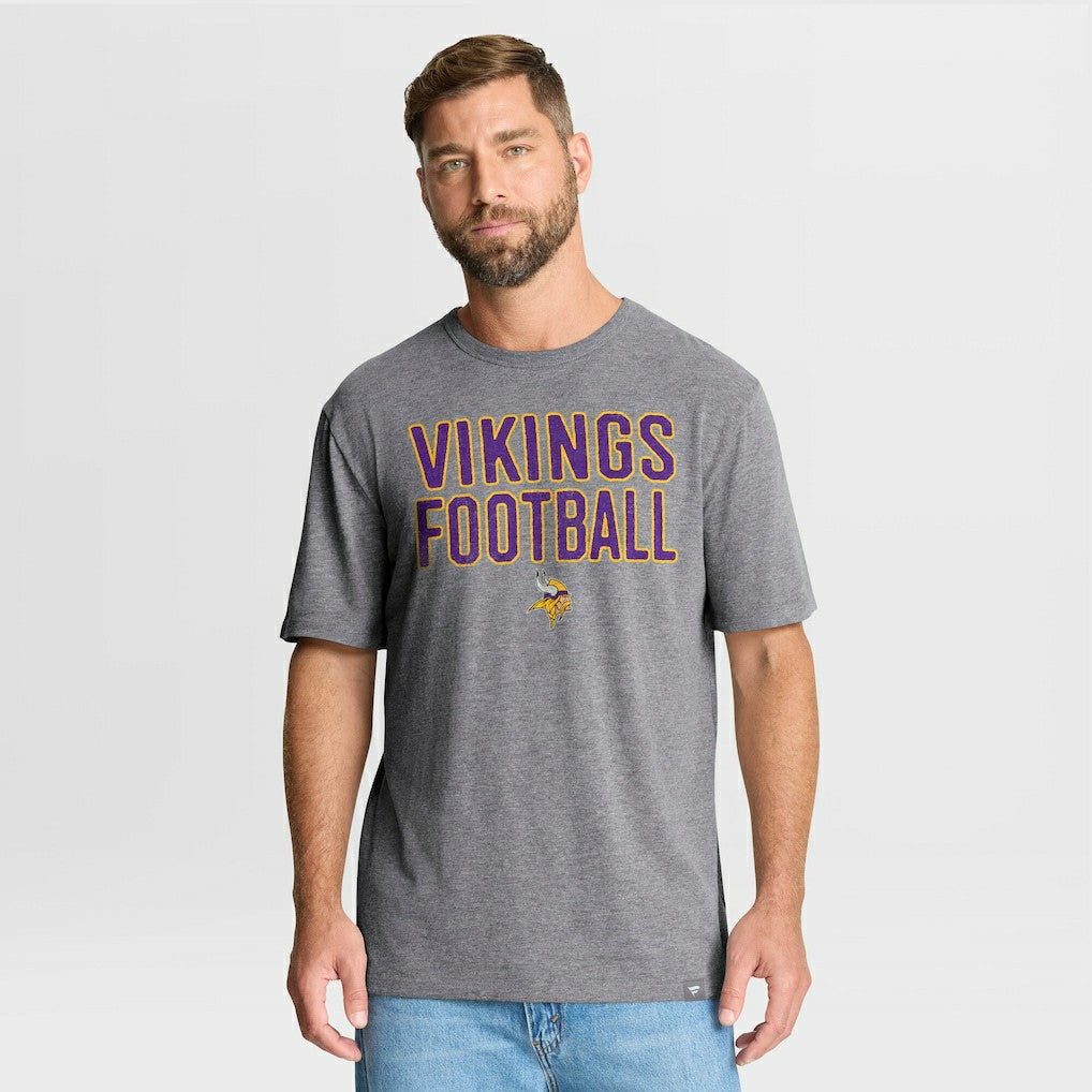 Minnesota Vikings First Down Tribute Tri-Blend T-Shirt Heather Gray - Fanatics