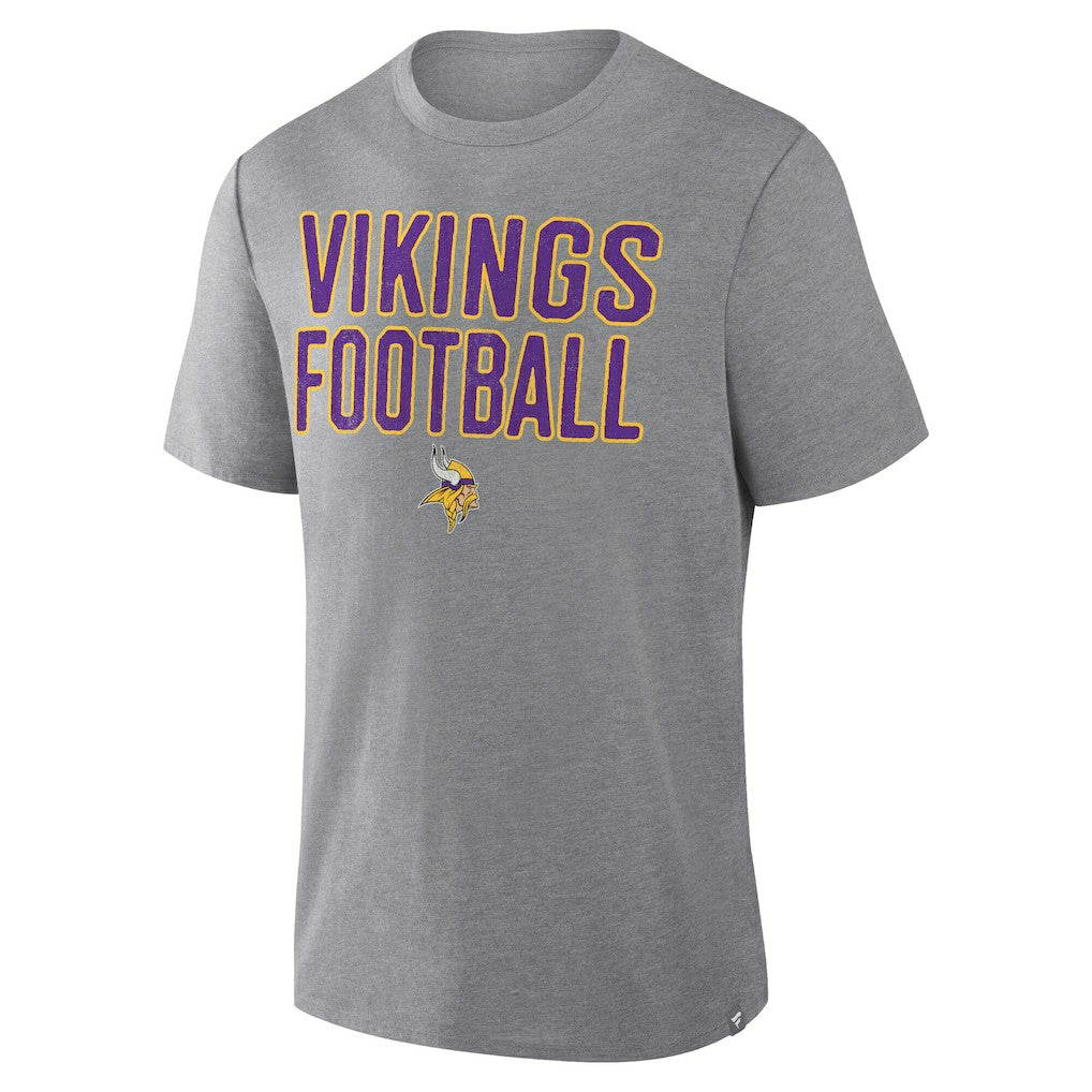 Minnesota Vikings First Down Tribute Tri-Blend T-Shirt Heather Gray - Fanatics