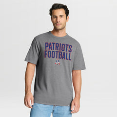 New England Patriots First Down Tribute Tri-Blend T-Shirt Heather Gray - Fanatics