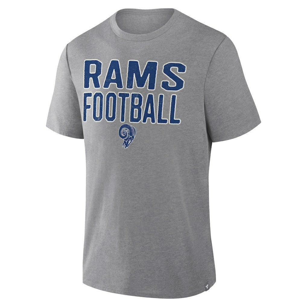 Los Angeles Rams First Down Tribute Tri-Blend T-Shirt Heather Gray - Fanatics