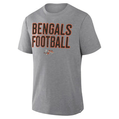 Cincinnati Bengals First Down Tribute Tri-Blend T-Shirt Heather Gray - Fanatics