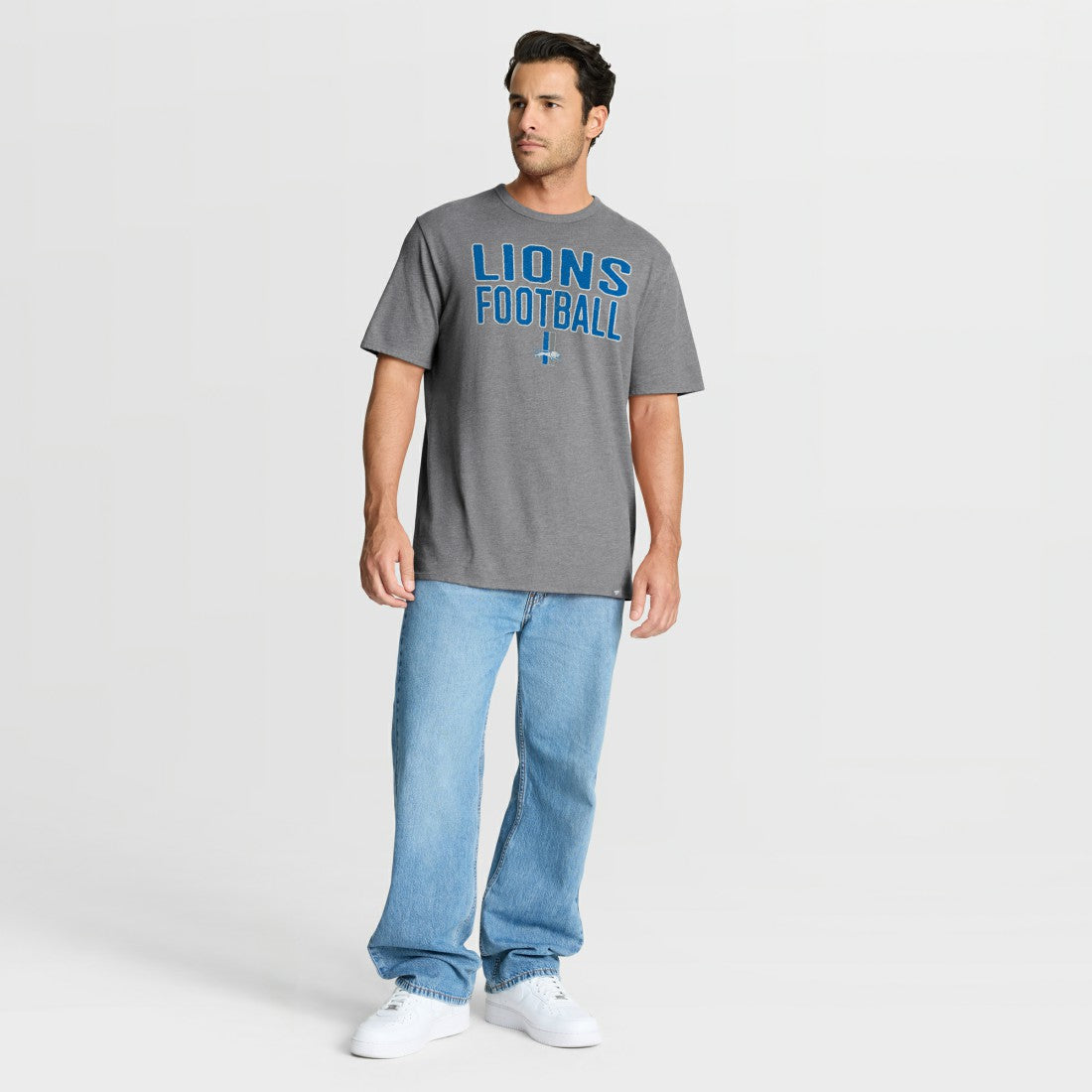 Detroit Lions First Down Tribute Tri-Blend T-Shirt Heather Gray - Fanatics