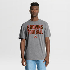 Cleveland Browns First Down Tribute Tri-Blend T-Shirt Heather Gray - Fanatics