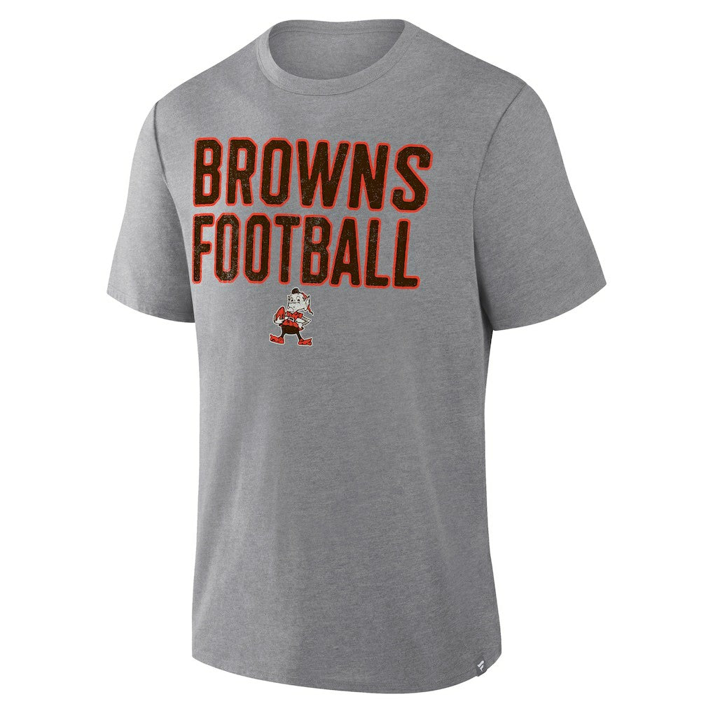 Cleveland Browns First Down Tribute Tri-Blend T-Shirt Heather Gray - Fanatics
