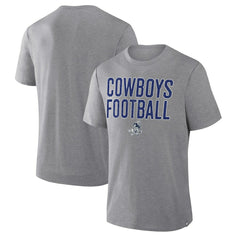 Dallas Cowboys First Down Tribute Tri-Blend T-Shirt Heather Gray - Fanatics