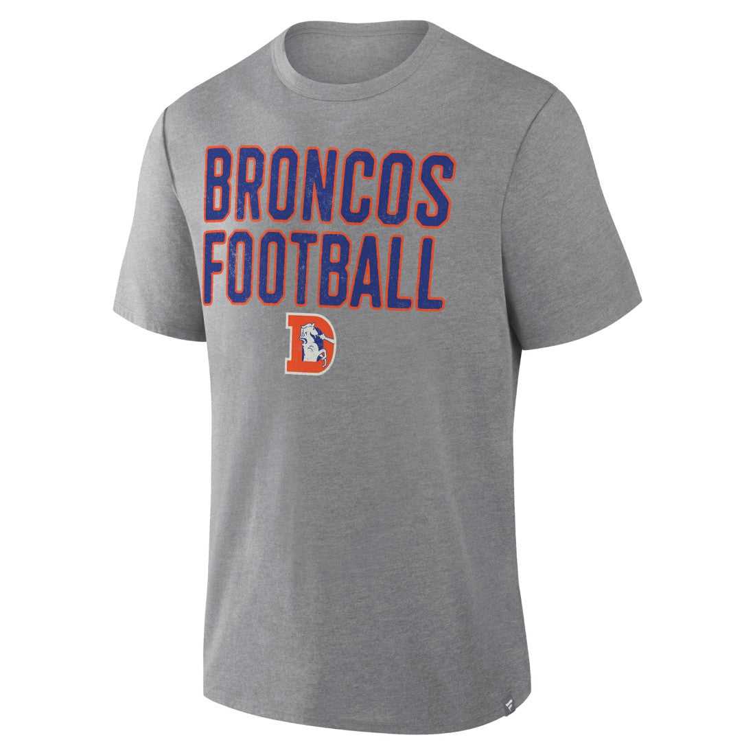 Denver Broncos First Down Tribute Tri-Blend T-Shirt Heather Gray - Fanatics