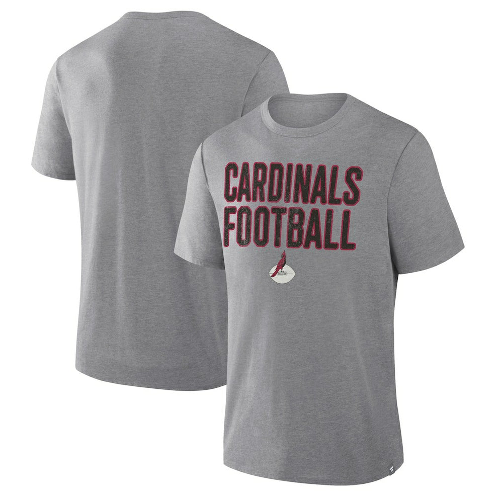 Arizona Cardinals First Down Tribute Tri-Blend T-Shirt Heather Gray - Fanatics