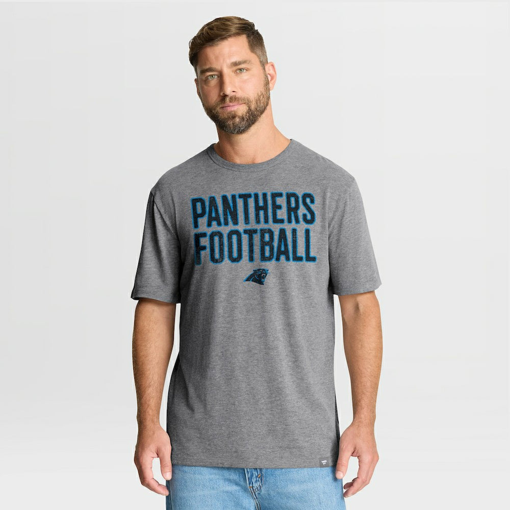 Carolina Panthers First Down Tribute Tri-Blend T-Shirt Heather Gray - Fanatics