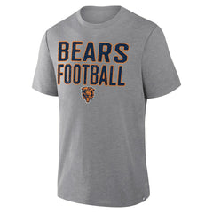 Chicago Bears First Down Tribute Tri-Blend T-Shirt Heather Gray - Fanatics