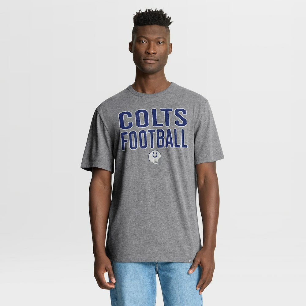 Indianapolis Colts First Down Tribute Tri-Blend T-Shirt Heather Gray - Fanatics