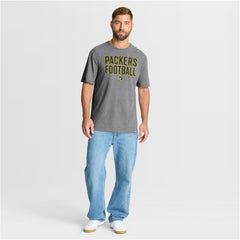 Green Bay Packers First Down Tribute Tri-Blend T-Shirt Heather Gray - Fanatics