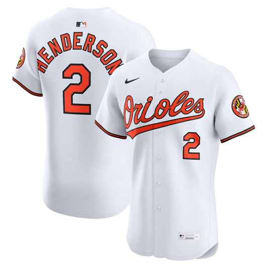 Gunnar Henderson Baltimore Orioles Nike Home Elite Jersey - White | MLB Jerseys
