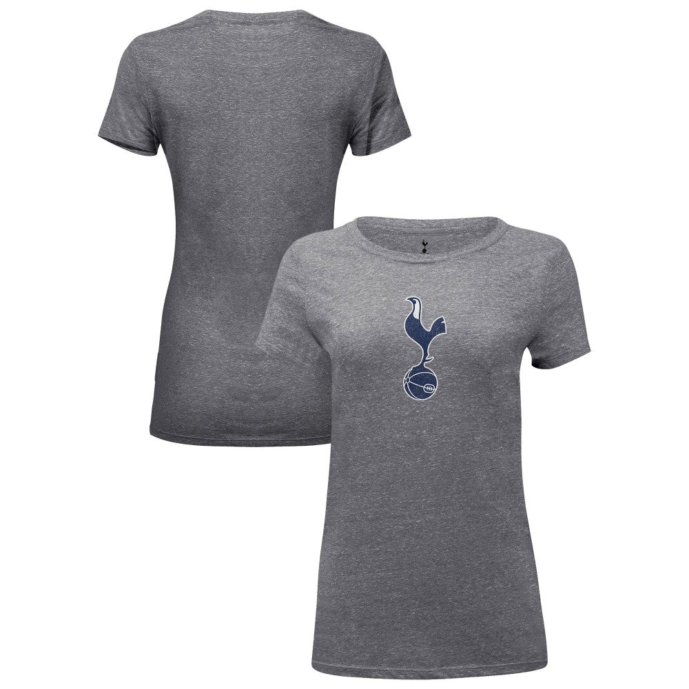 Tottenham Hotspur 1863FC Women's Color Badge Tri-Blend T-Shirts - Heather Gray