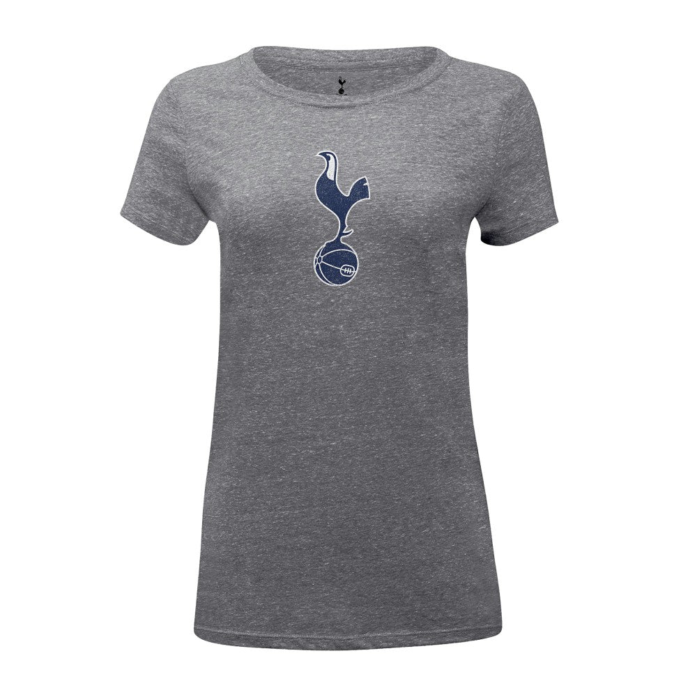 Tottenham Hotspur 1863FC Women's Color Badge Tri-Blend T-Shirts - Heather Gray