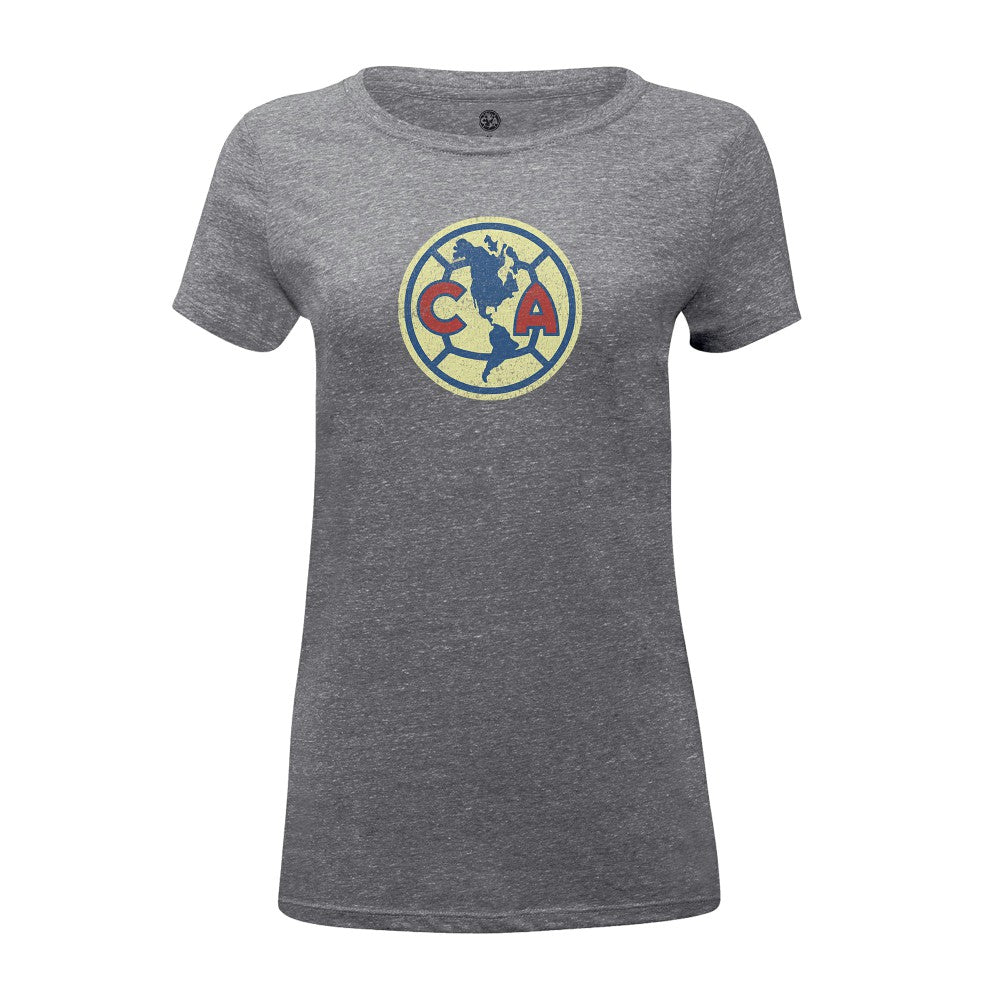 Club America 1863FC Women's Color Badge Tri-Blend T-Shirts - Heather Gray