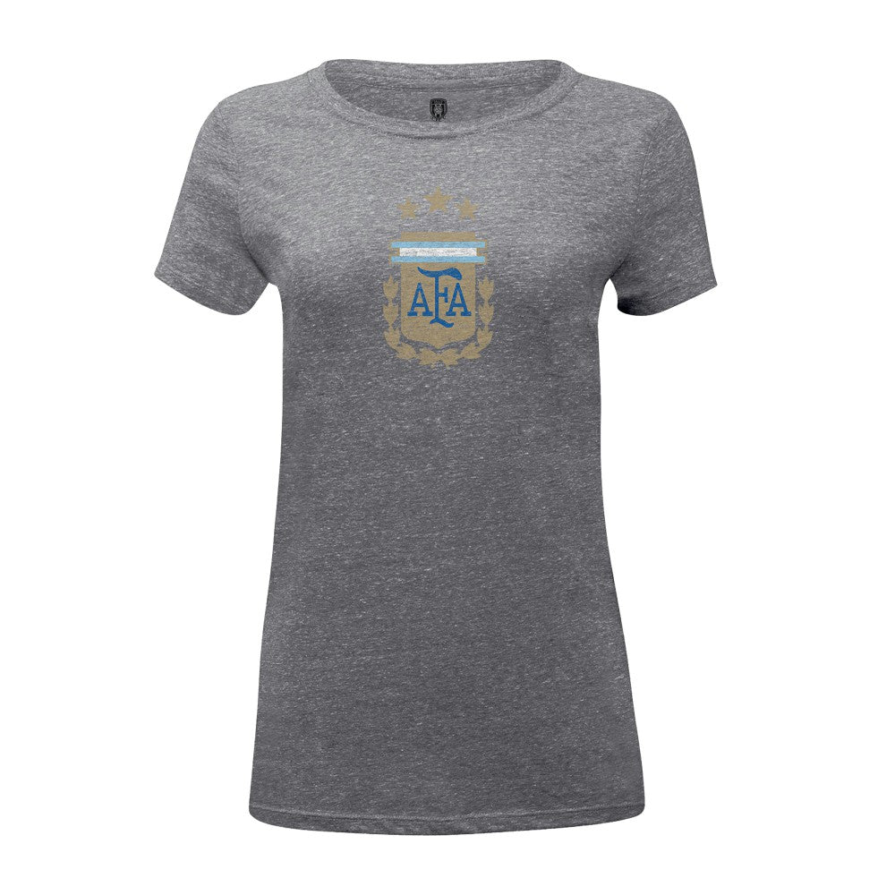 Argentina National Team 1863FC Women's Color Badge Tri-Blend T-Shirts - Heather Gray
