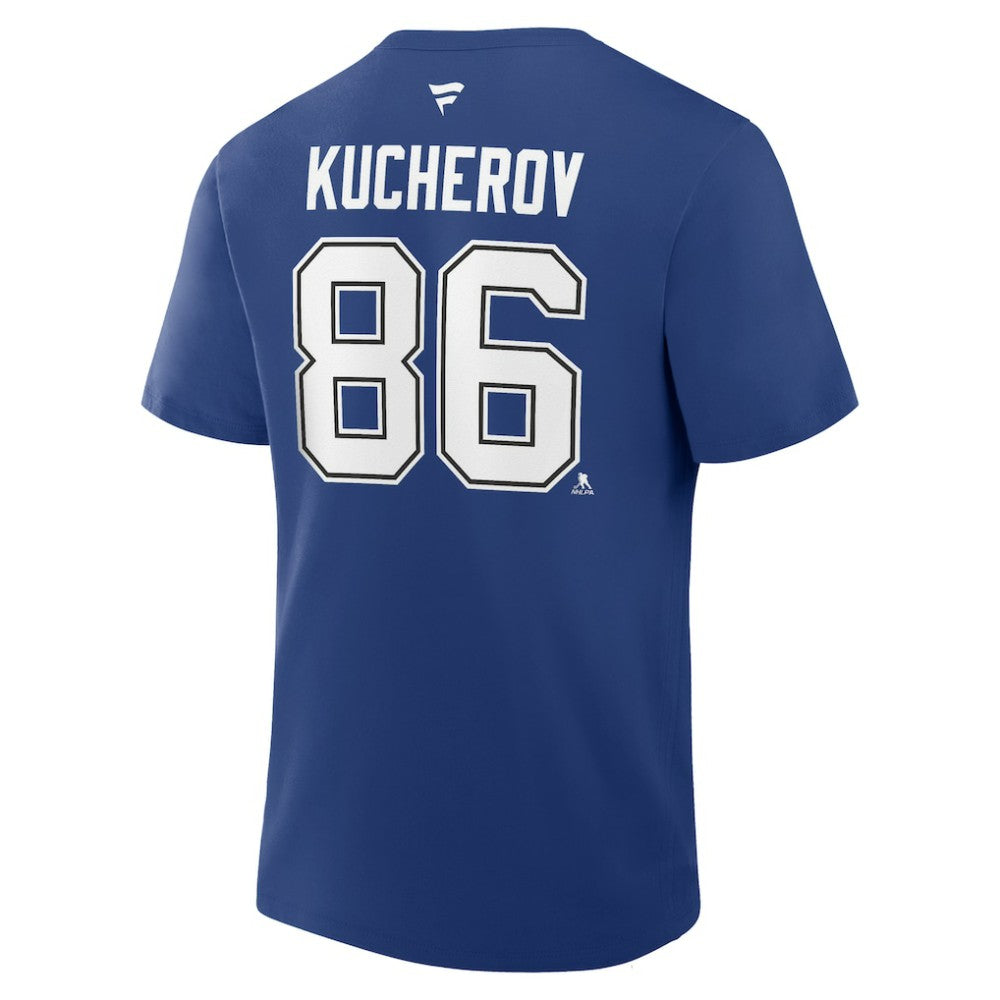 Nikita Kucherov Tampa Bay Lightning - Fanatics Authentic Stack Name & Number T-Shirt Blue