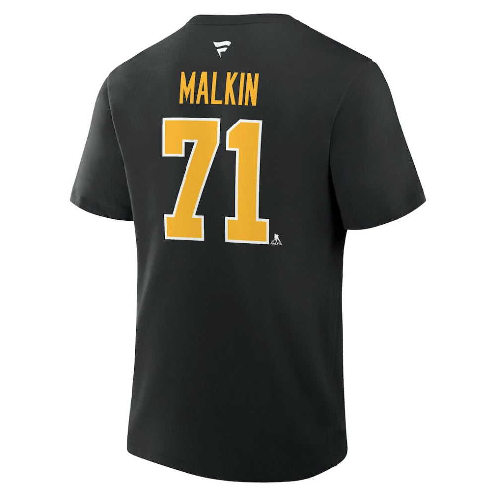 Evgeni Malkin Pittsburgh Penguins Fanatics Authentic Stack Name & Number T-Shirt Black