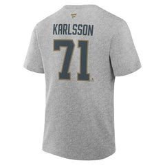 William Karlsson Vegas Golden Knights Fanatics Authentic Stack Name & Number T-Shirt Heather Gray