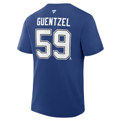 Jake Guentzel Tampa Bay Lightning - Fanatics Authentic Stack Name & Number T-Shirt Blue
