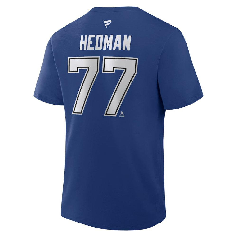Victor Hedman Tampa Bay Lightning - Fanatics Authentic Stack Name & Number T-Shirt Blue