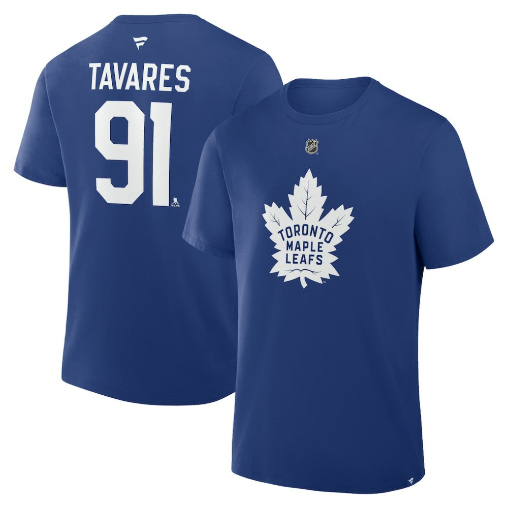 John Tavares Toronto Maple Leafs - Fanatics Authentic Stack Name & Number T-Shirt Blue