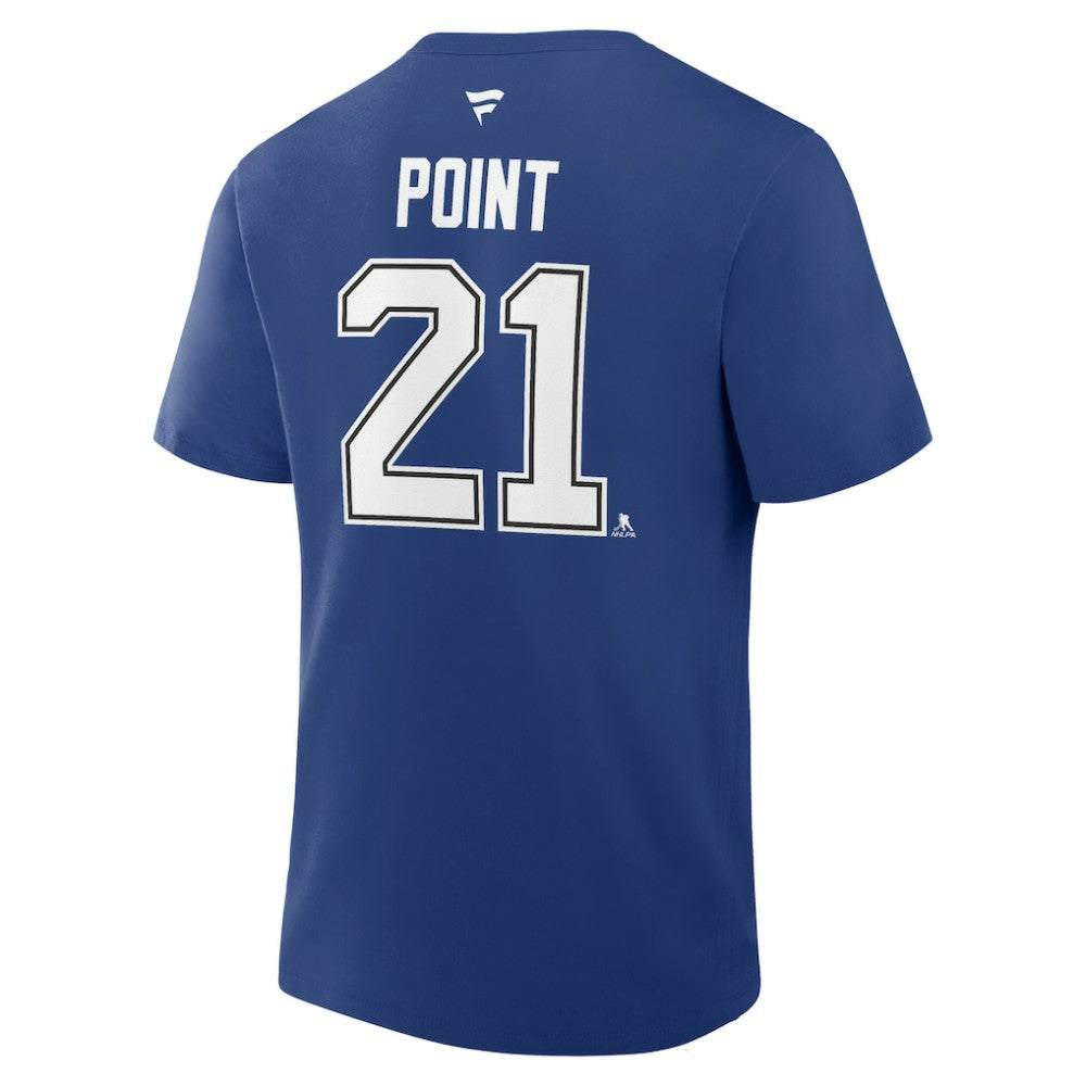 Brayden Point Tampa Bay Lightning - Fanatics Authentic Stack Name & Number T-Shirt Blue