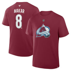 Cale Makar Colorado Avalanche - Fanatics Authentic Stack Name & Number T-Shirt Burgundy