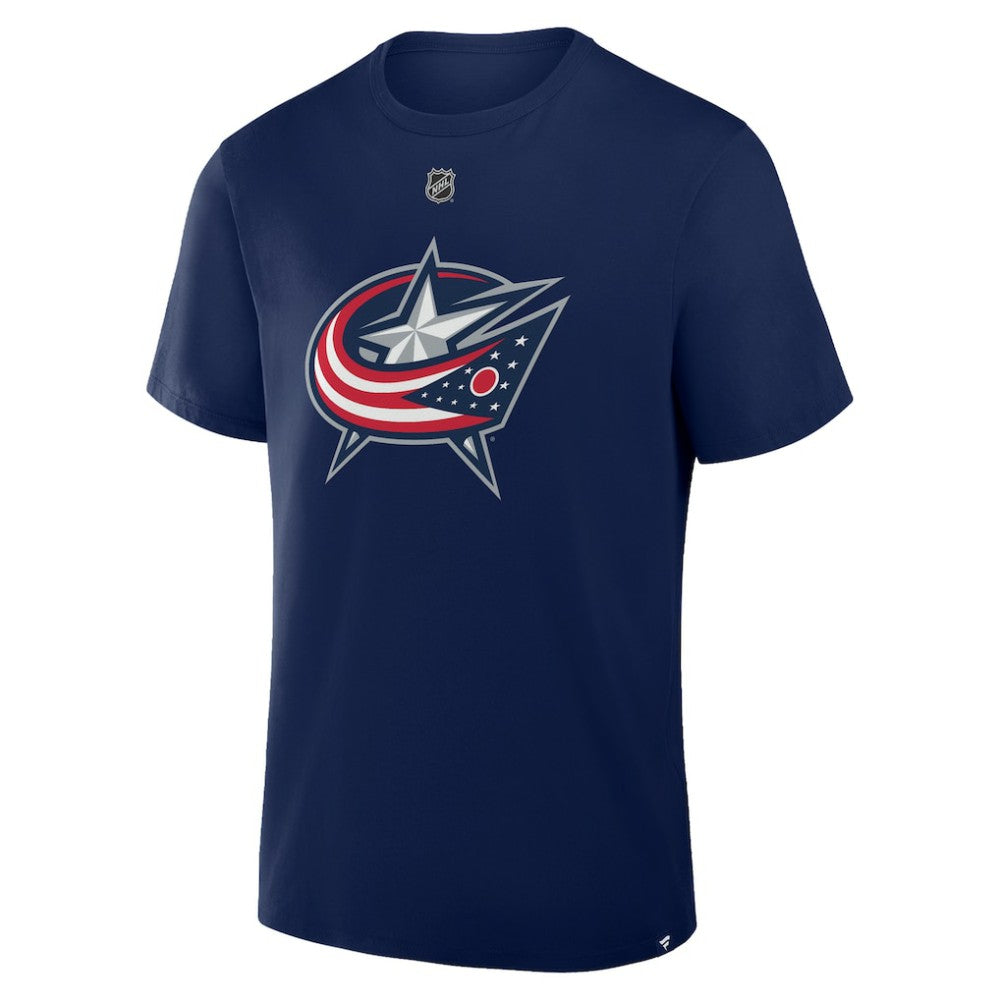 Adam Fantilli Columbus Blue Jackets - Fanatics Authentic Stack Name & Number T-Shirt Navy