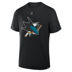 Macklin Celebrini San Jose Sharks - Fanatics Authentic Stack Name & Number T-Shirt Black