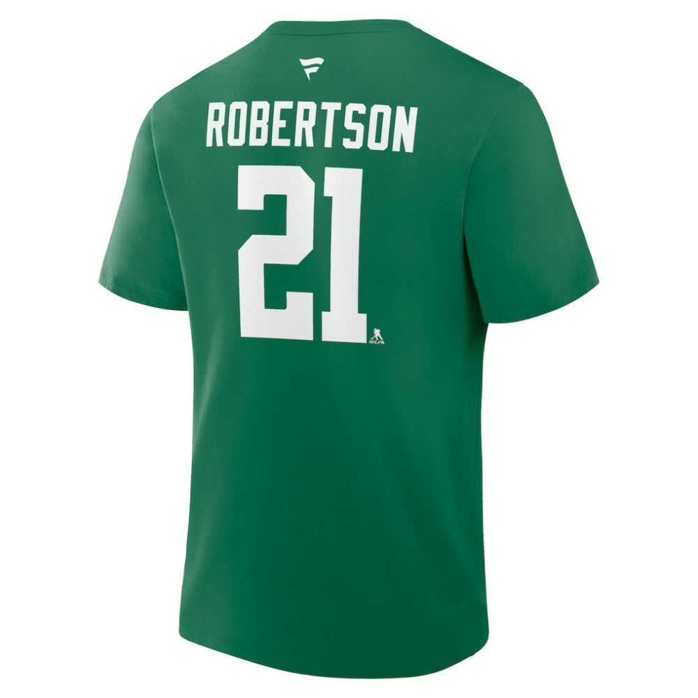 Jason Robertson Dallas Stars - Fanatics Authentic Stack Name & Number T-Shirt Kelly Green