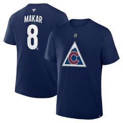 Cale Makar Colorado Avalanche - Fanatics Authentic Stack Name & Number T-Shirt Navy