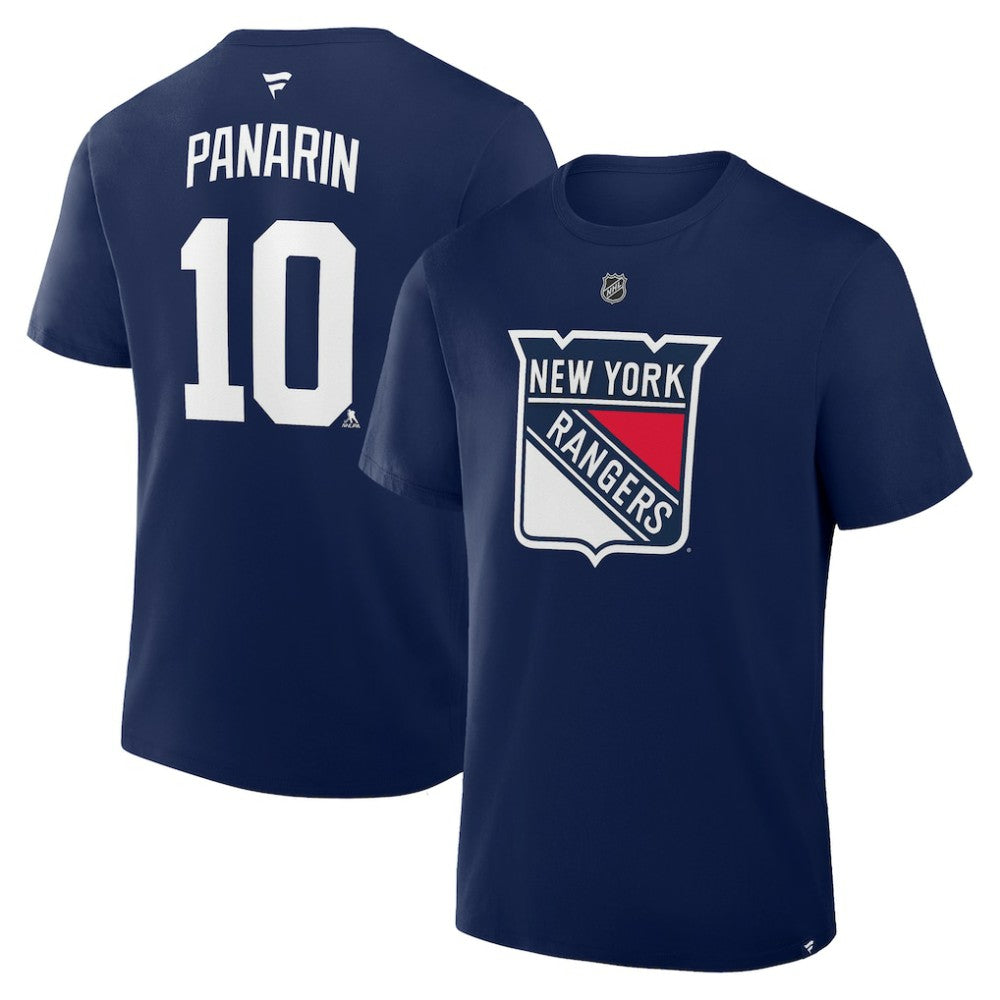 Artemi Panarin New York Rangers Fanatics Authentic Stack Name & Number T-Shirt Navy