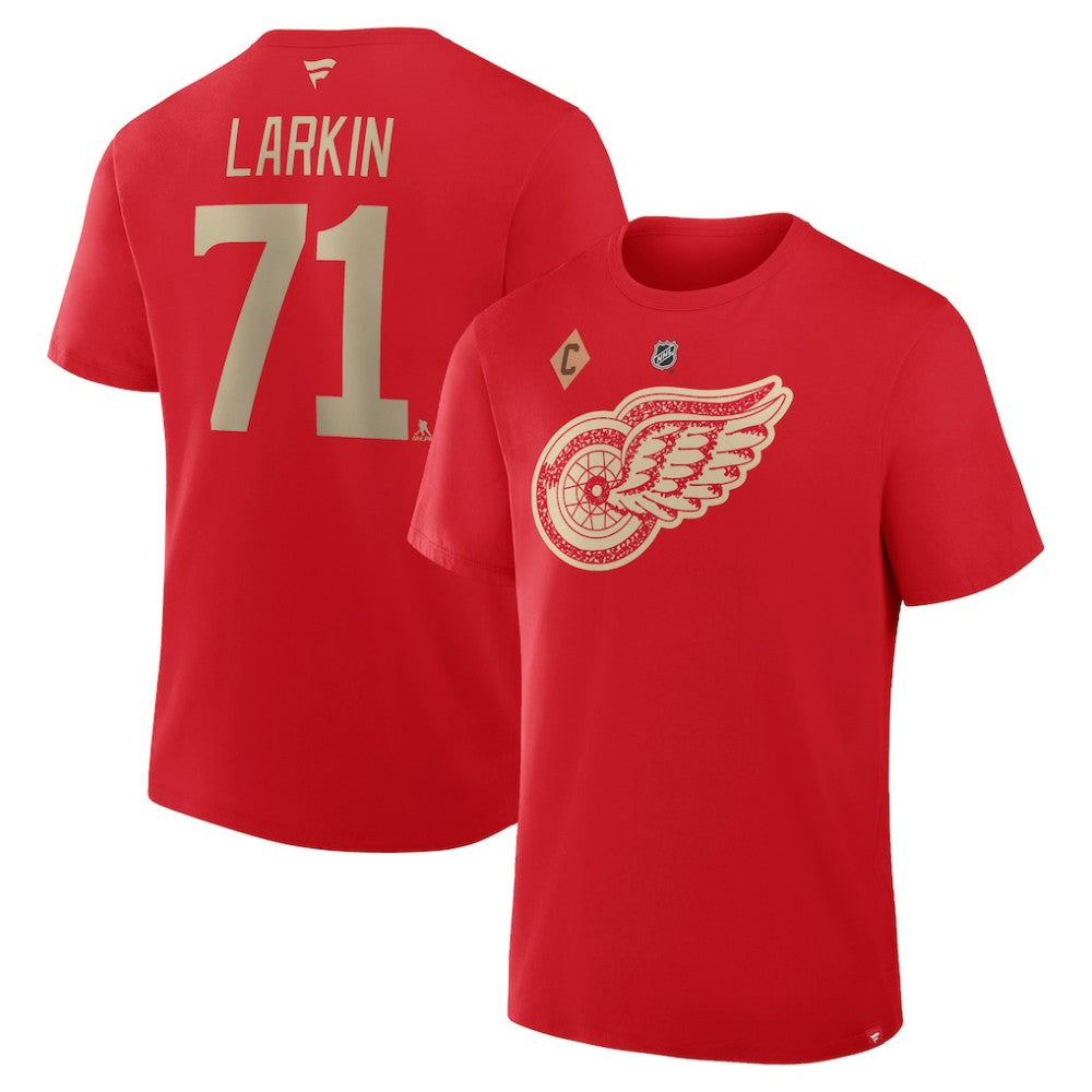 Dylan Larkin Detroit Red Wings - Fanatics Authentic Stack Name & Number T-Shirt Red