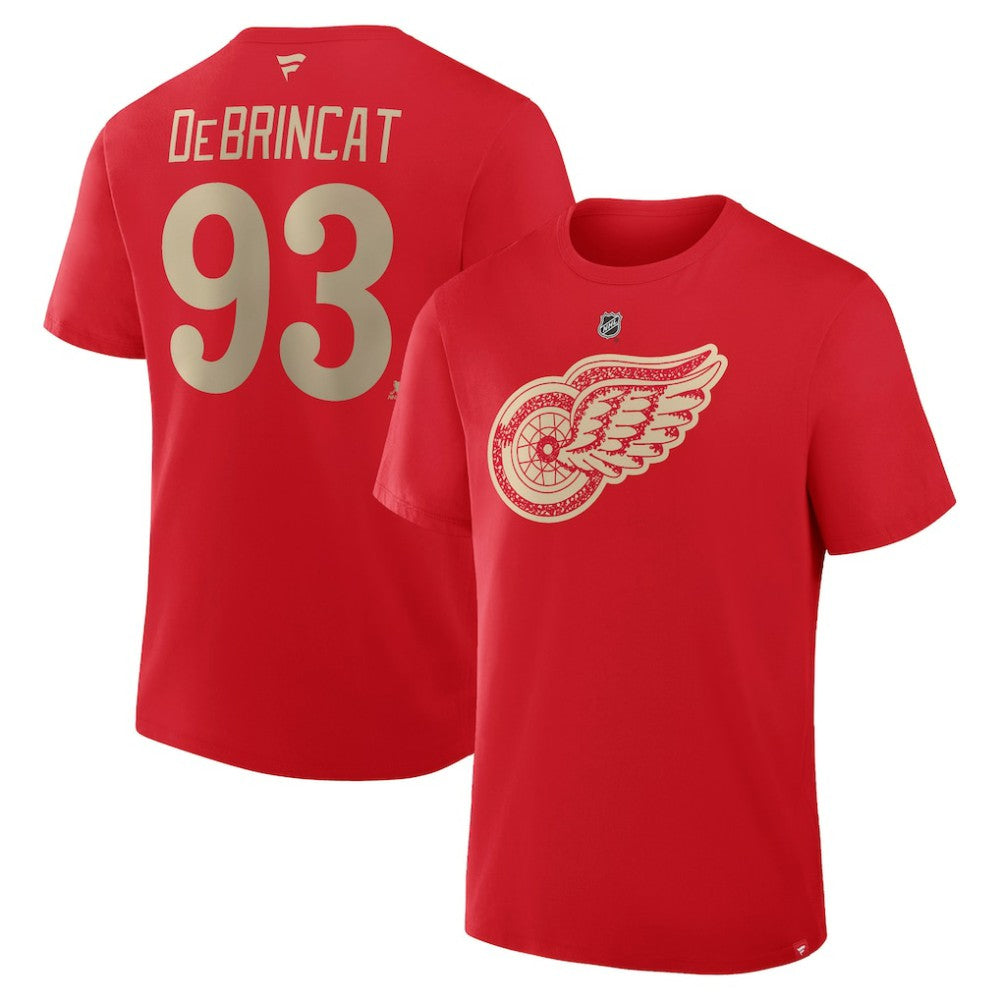Alex DeBrincat Detroit Red Wings - Fanatics Authentic Stack Name & Number T-Shirt Red