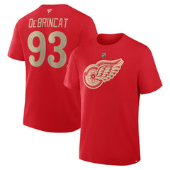 Alex DeBrincat Detroit Red Wings - Fanatics Authentic Stack Name & Number T-Shirt Red