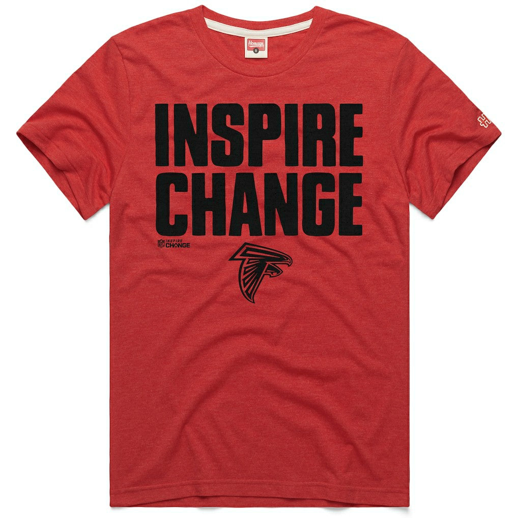 Atlanta Falcons Homage Unisex 2024 Inspire Change Tri-Blend T-Shirt Red - NFL