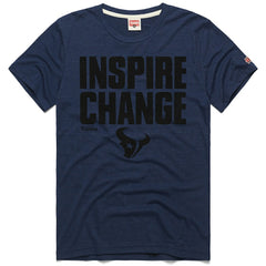 Houston Texans Homage Unisex 2024 Inspire Change Tri-Blend T-Shirt Navy - NFL