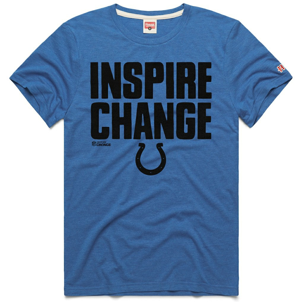 Indianapolis Colts Homage Unisex 2024 Inspire Change Tri-Blend T-Shirt Royal - NFL