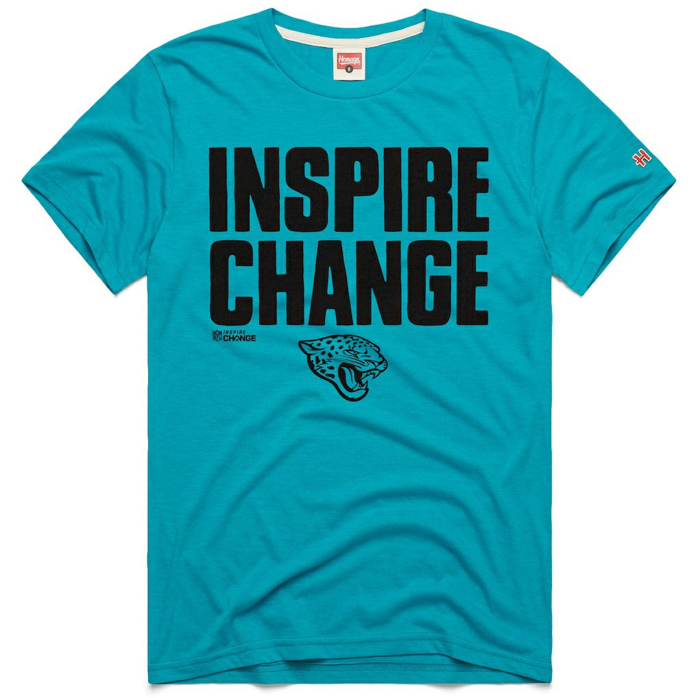 Jacksonville Jaguars Homage Unisex 2024 Inspire Change Tri-Blend T-Shirt Teal - NFL