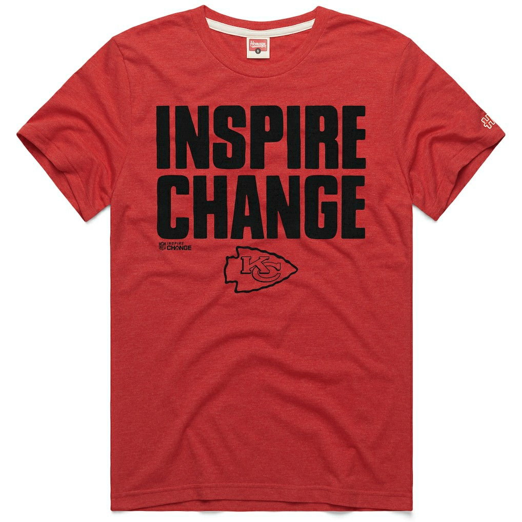 Kansas City Chiefs Homage Unisex 2024 Inspire Change Tri-Blend T-Shirt Red - NFL