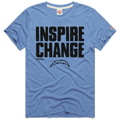 Los Angeles Chargers Homage Unisex 2024 Inspire Change Tri-Blend T-Shirt Light Blue - NFL