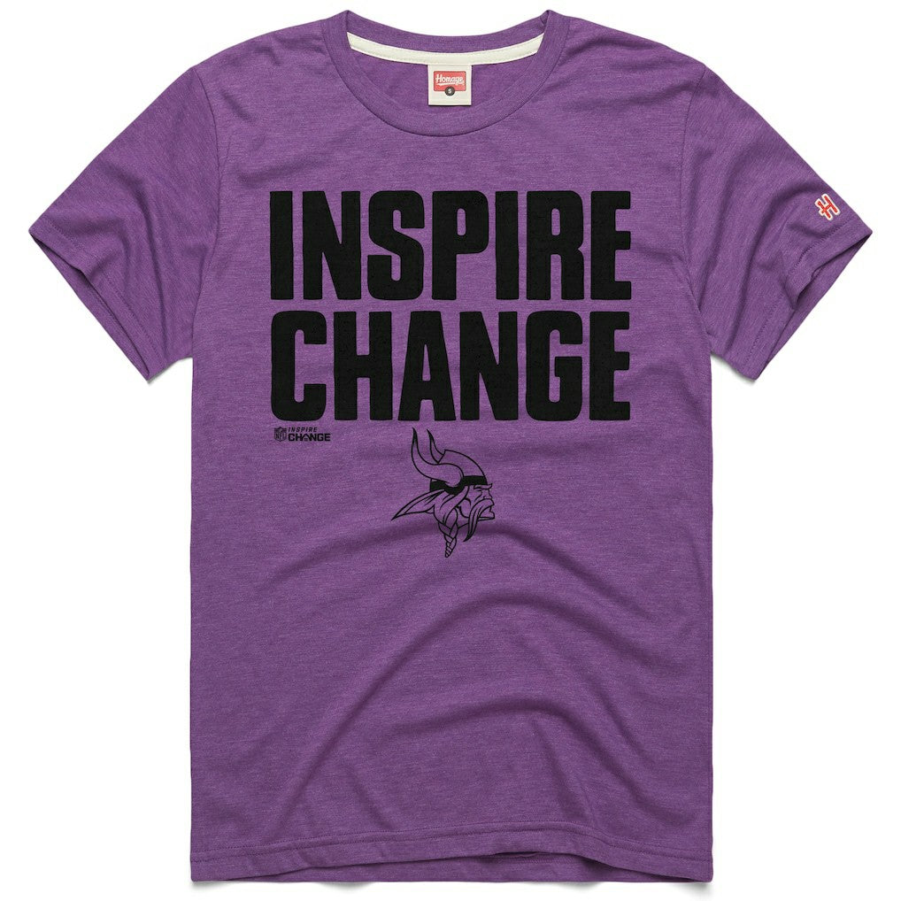 Minnesota Vikings Homage Unisex 2024 Inspire Change Tri-Blend T-Shirt Purple - NFL