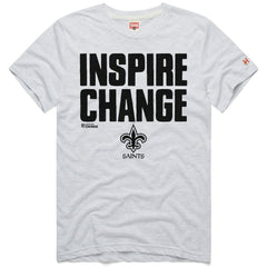 New Orleans Saints Homage Unisex 2024 Inspire Change Tri-Blend T-Shirt Ash - NFL