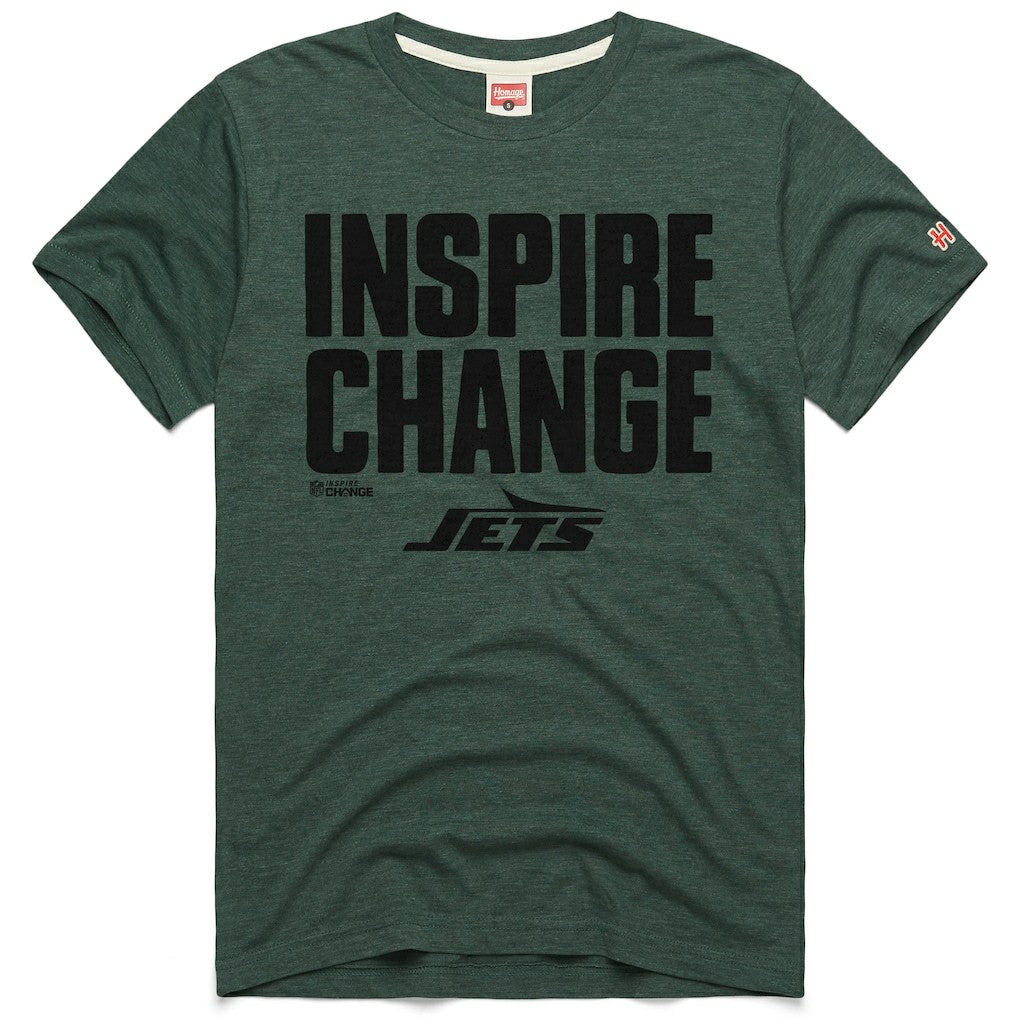 New York Jets Homage Unisex 2024 Inspire Change Tri-Blend T-Shirt Green - NFL