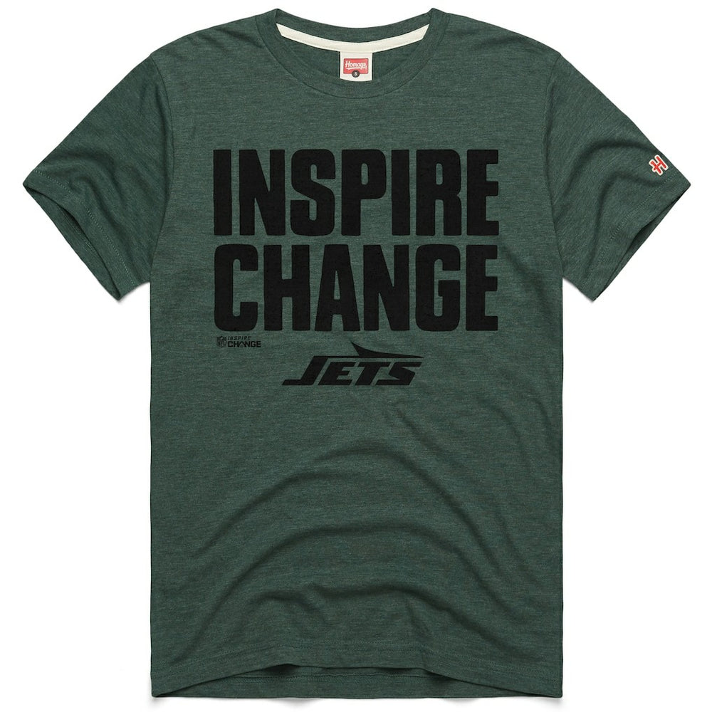 New York Jets Homage Unisex 2024 Inspire Change Tri-Blend T-Shirt Green - NFL