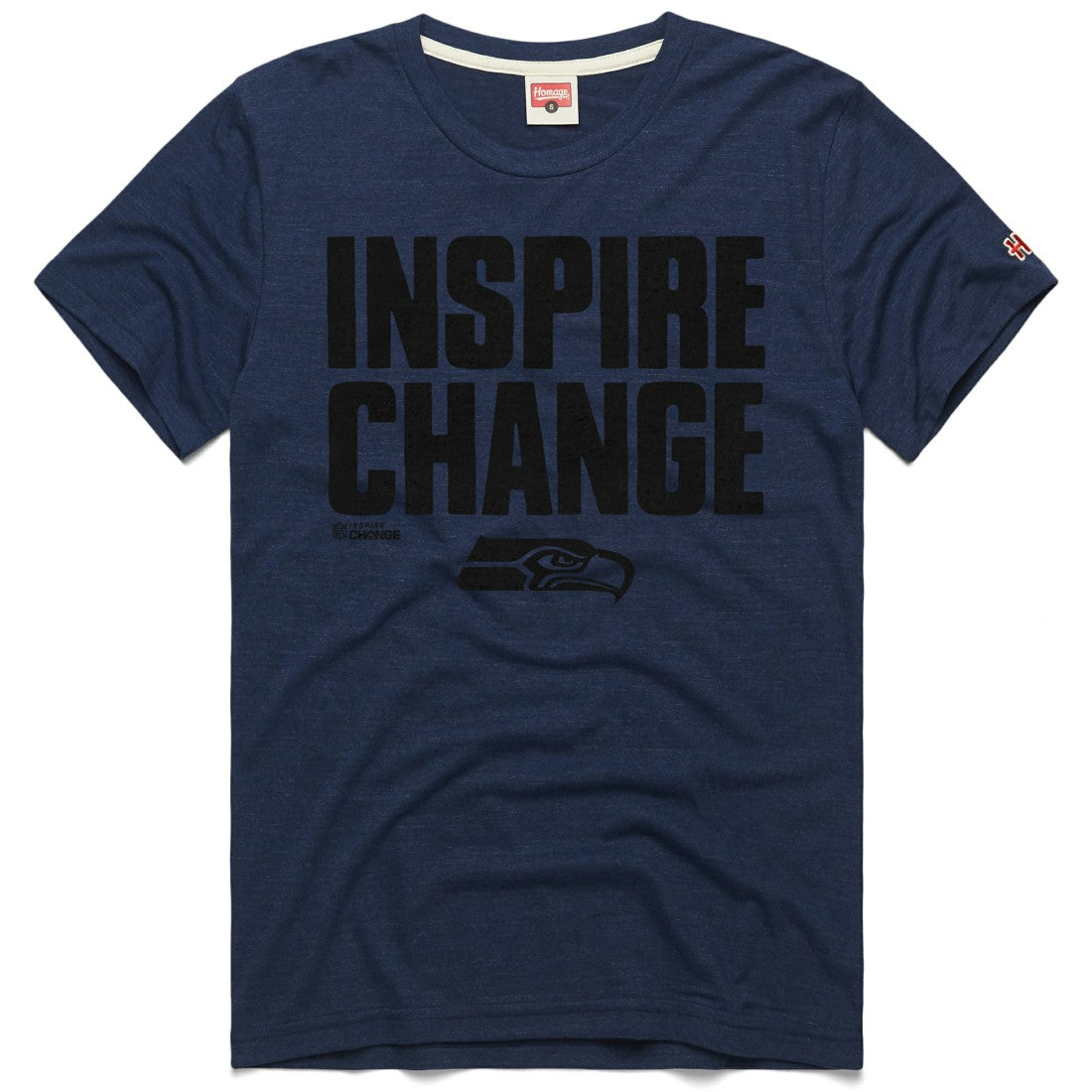 Seattle Seahawks Homage Unisex 2024 Inspire Change Tri-Blend T-Shirt College Navy - NFL