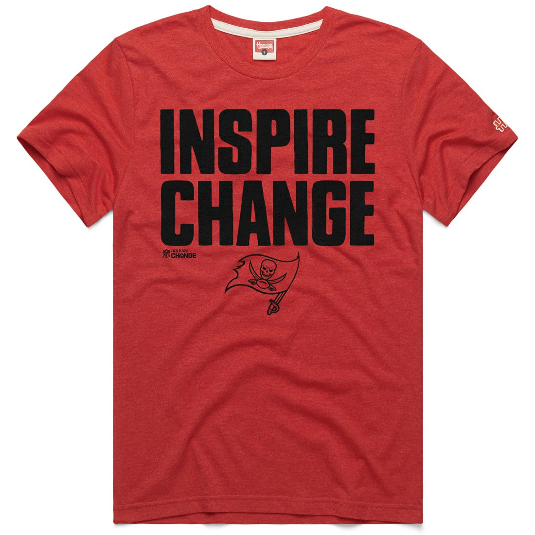 Tampa Bay Buccaneers Homage Unisex 2024 Inspire Change Tri-Blend T-Shirt Red - NFL